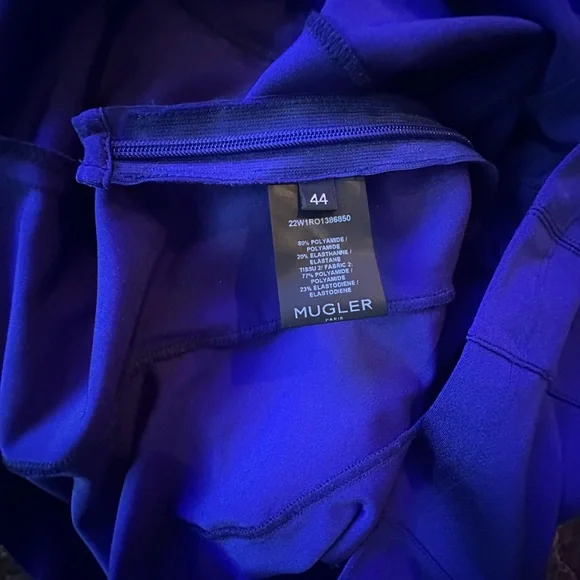 MUGLER Tule Illusion Paneled Angular Mini Dress - Picture 9 of 9